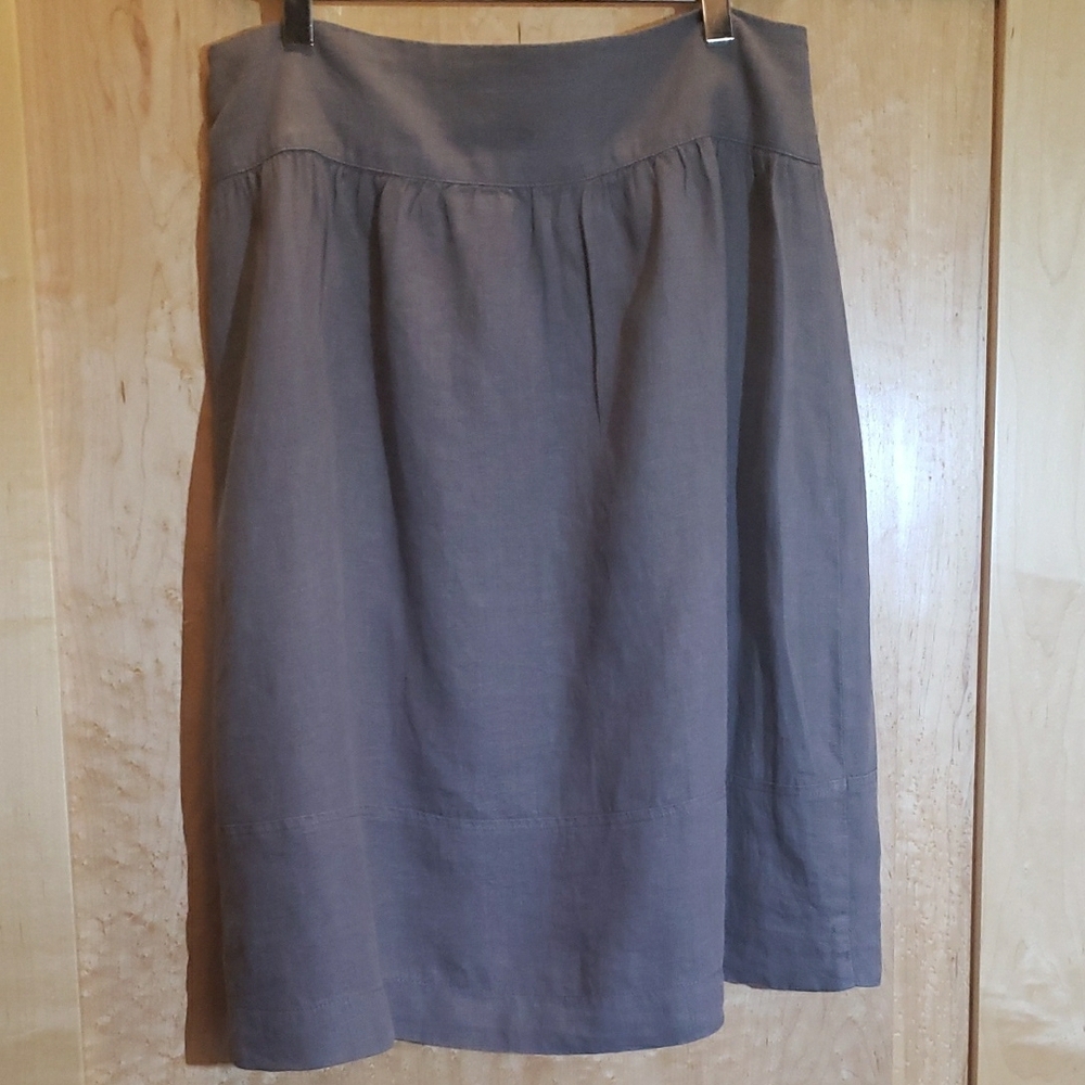 100% Linen Gray with Front Overlap Size Medium - Picture 4 of 7